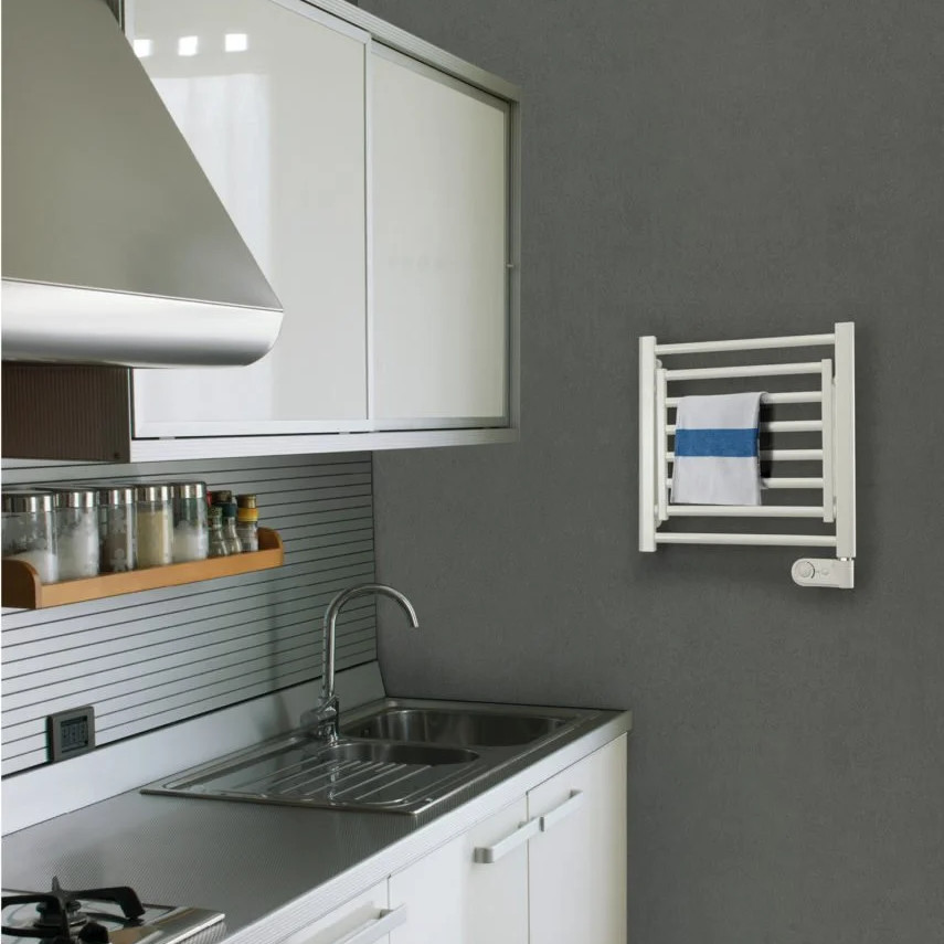 electric towel warmer white kitchen bathroom papillon deltacalor