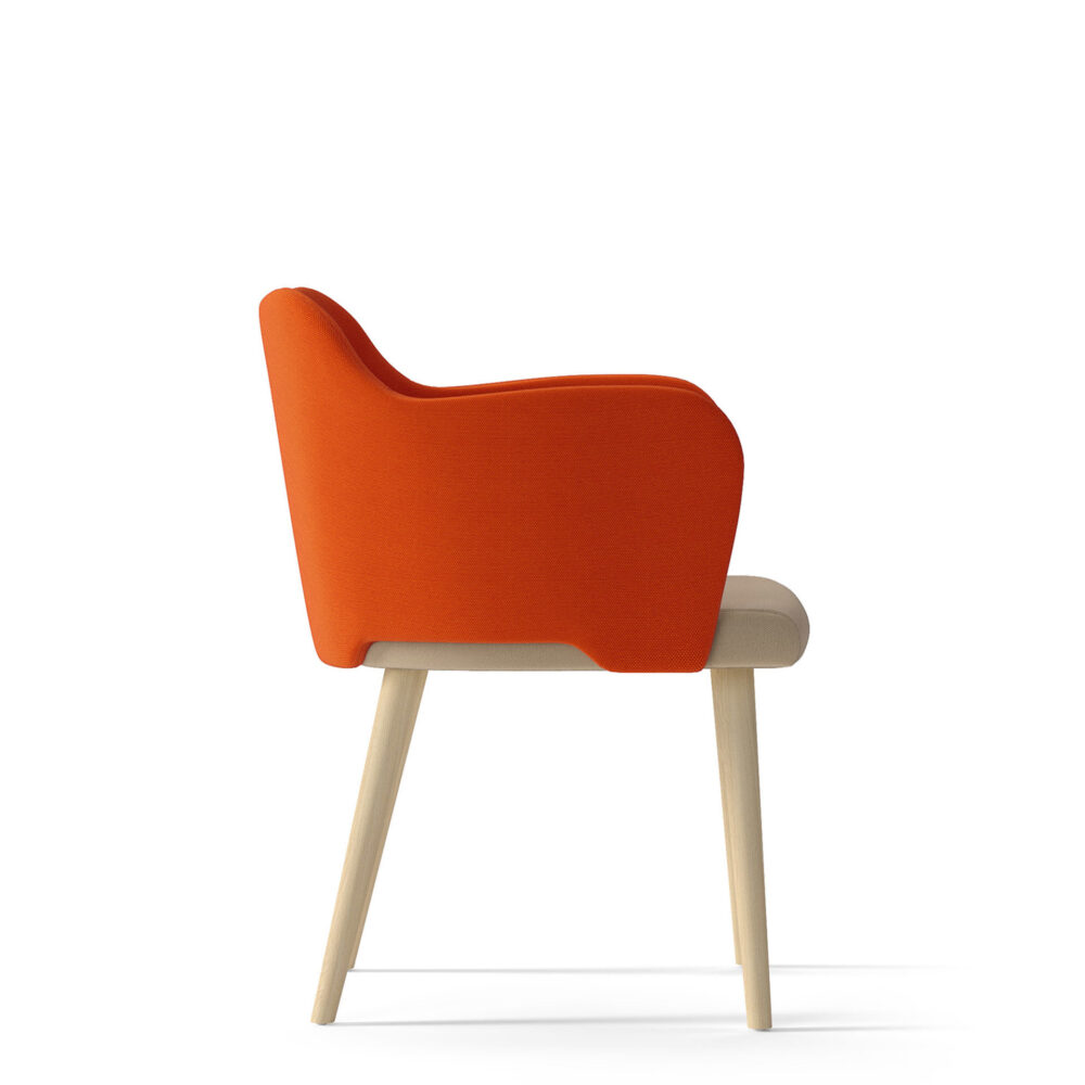 poltrona ufficio sedia base legno frassino colorata blitz sitlosophy
