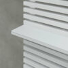 white steel towel warmer detail pentagram electric caleido