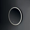 specchio da bagno illuminato led cornice nera spectral dl round vanità & casa