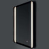 specchio da bagno illuminato led cornice nera spectral dl vanità & casa