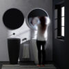 specchio da bagno illuminato led dettaglio avior round vanità & casa