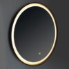 bathroom mirror led black frame spectral dl round vanità & casa