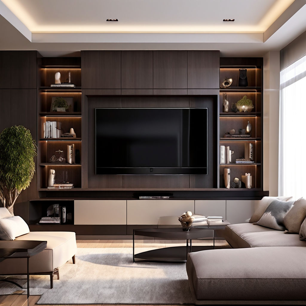 Revêtement mural-TV-salon