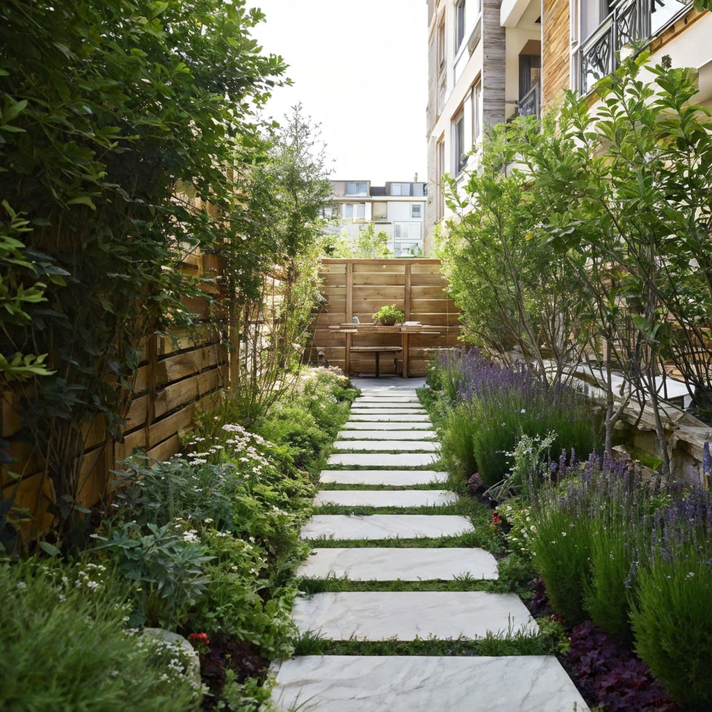 Garten im urban-rustikalen Stil
