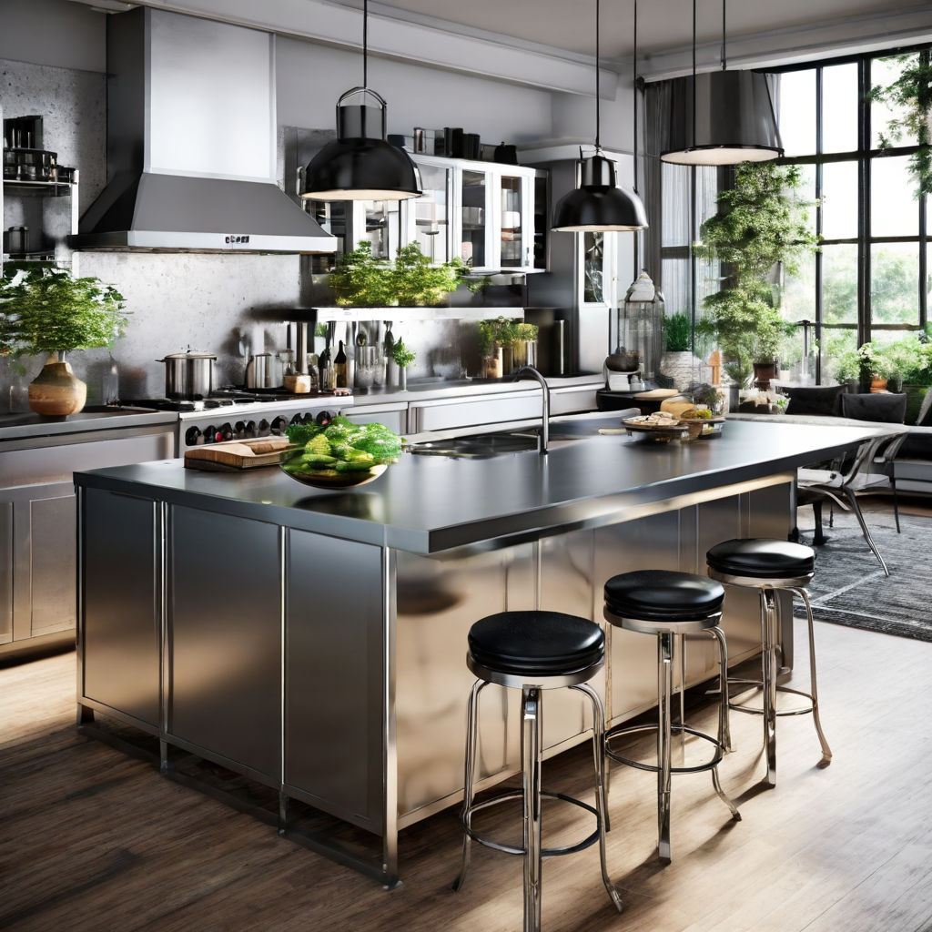 Materiali-interior-design-zona-cucina-in-metallo