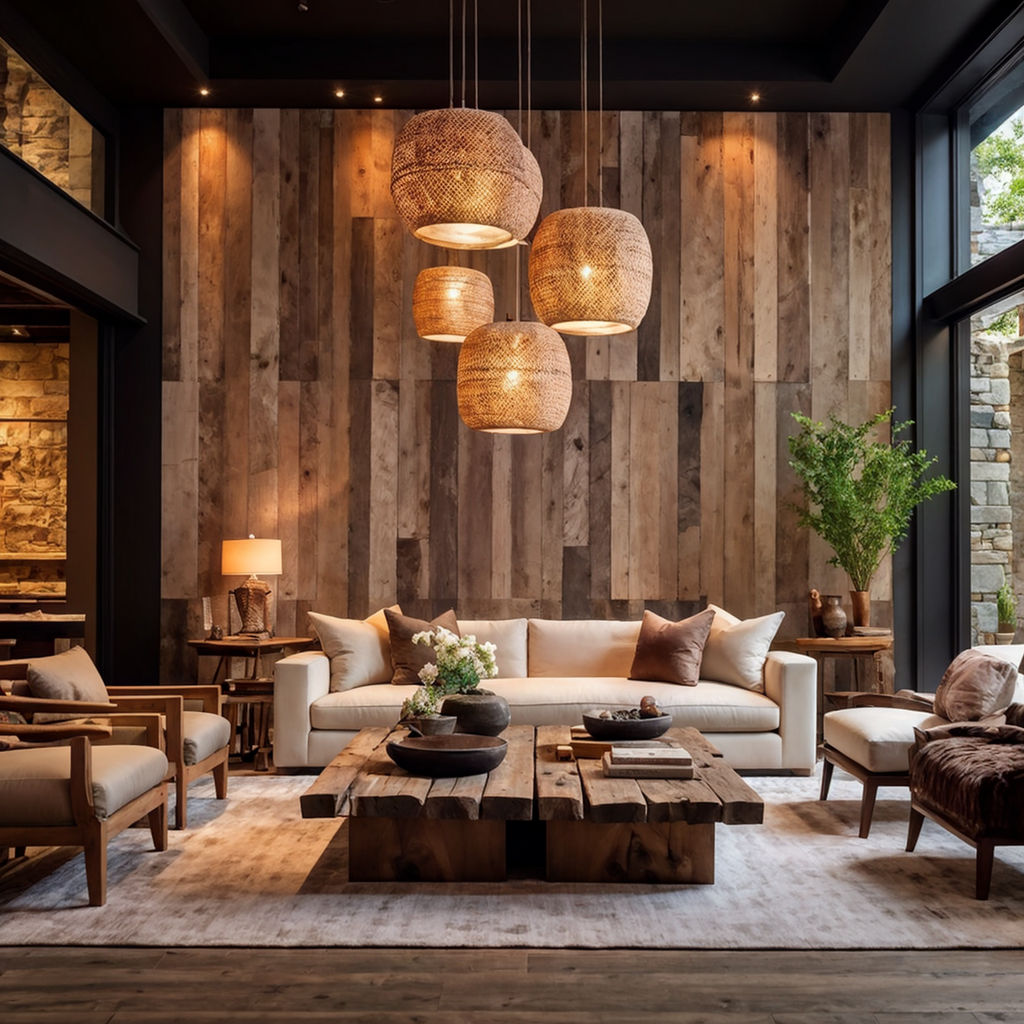 Bardage-Living-atmosphère-rustique-bois-barreaux-