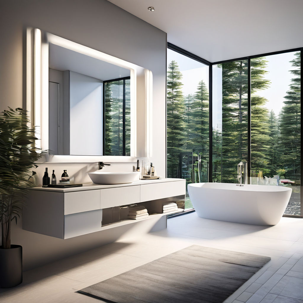Miroir de bain rectangulaire simple