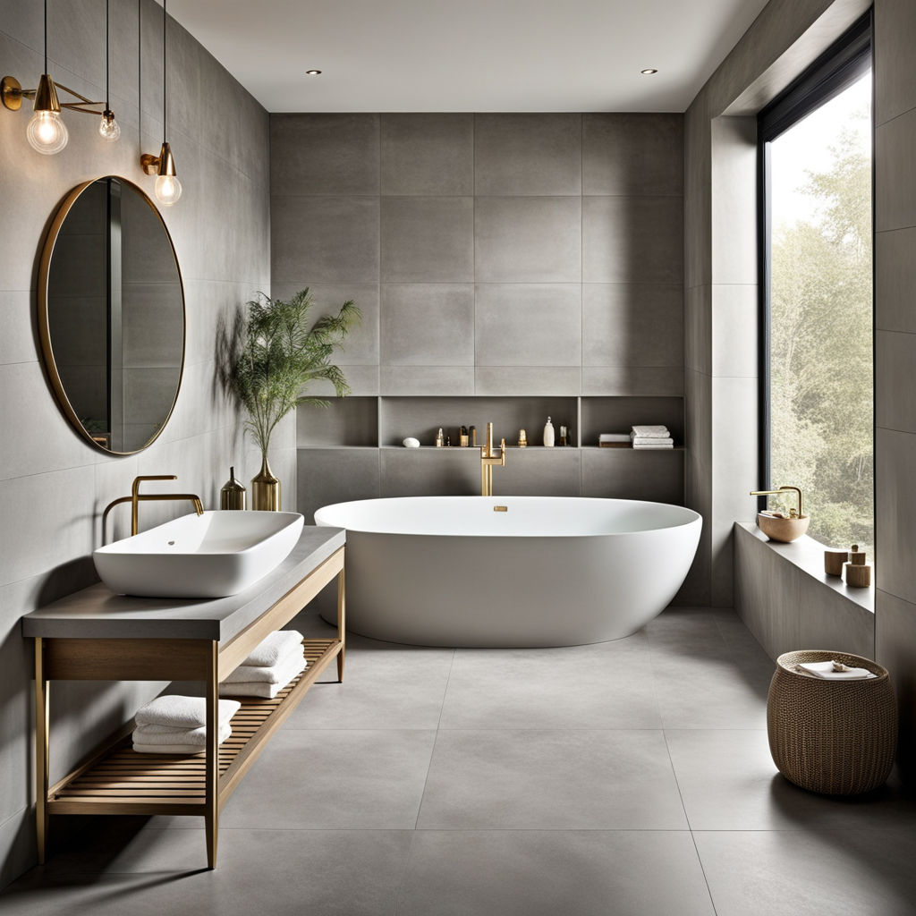Bagno-effetto-cemento-piccolo-con-vasca