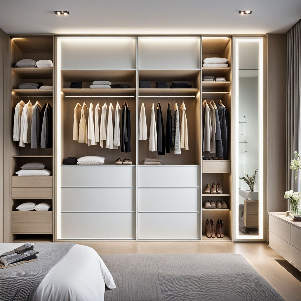 Armoire intégrée à la cabine