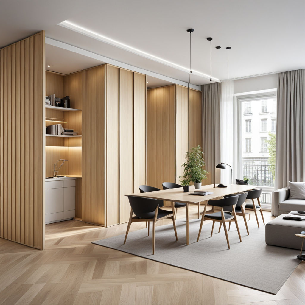 Wall-divider-kitchen-wood-folding