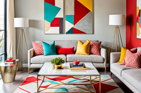 Colori-vivaci-living-parete-rossa