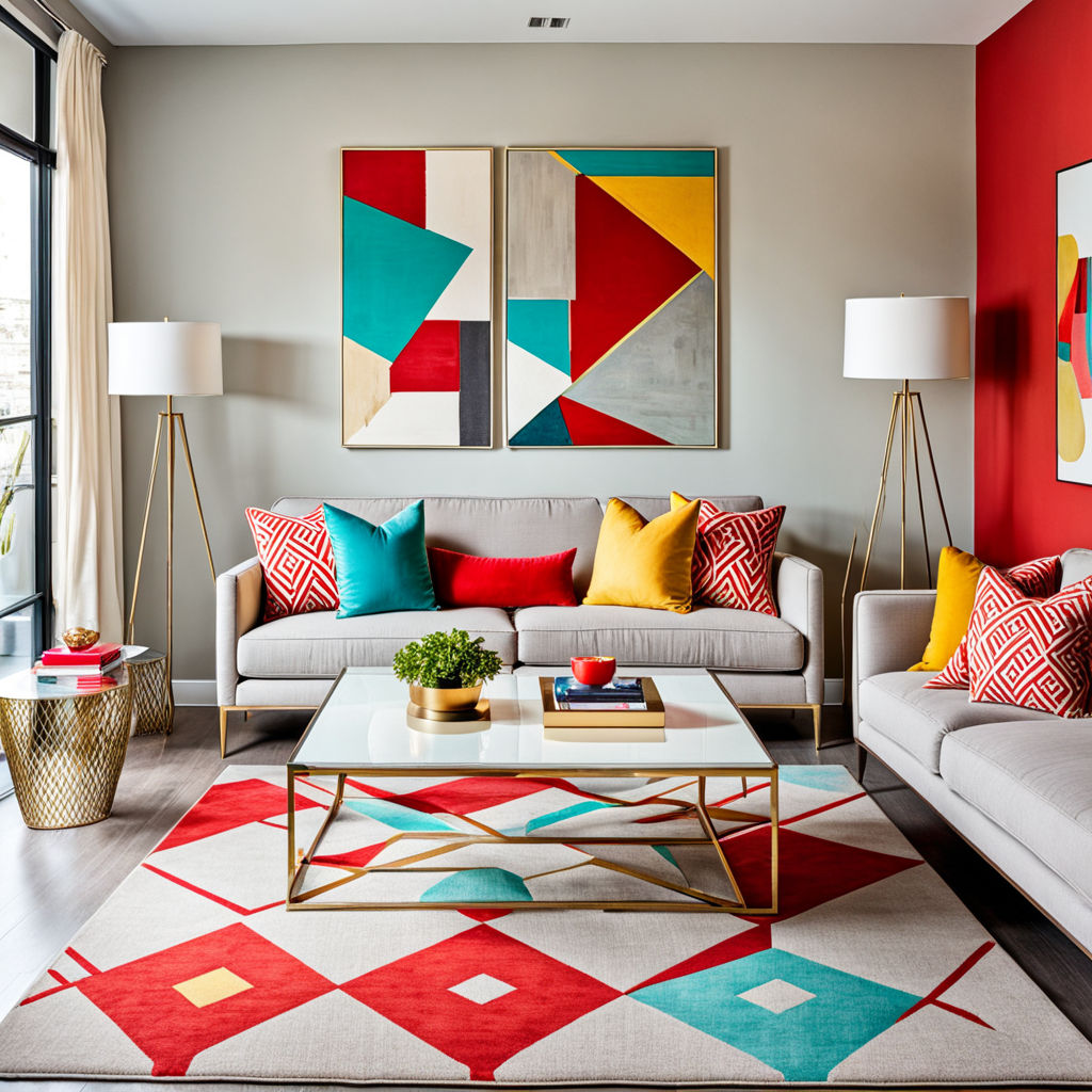 Colori-vivaci-living-parete-rossa