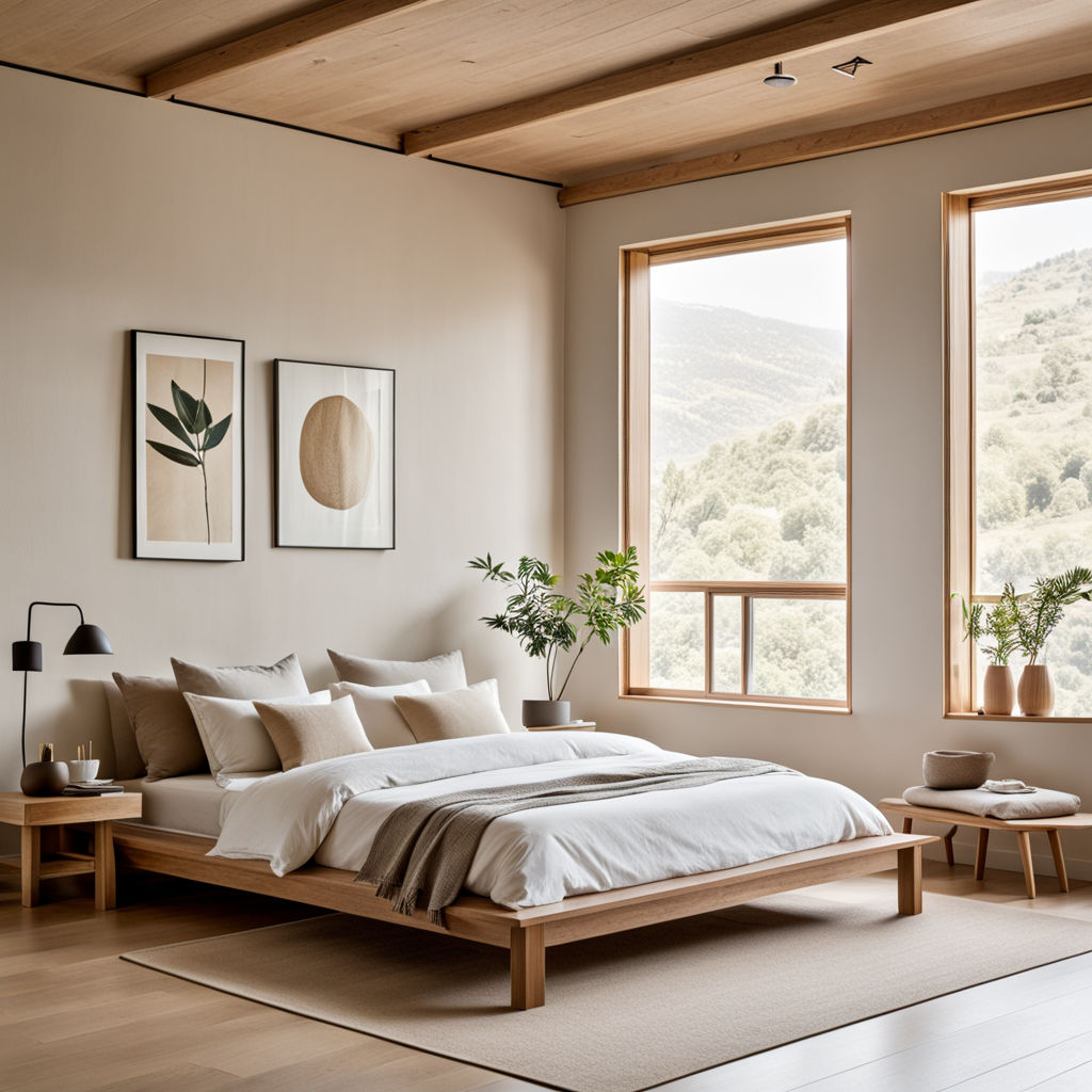 Chambre à coucher de style japonais