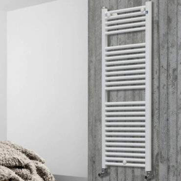 hydraulic designer towel radiator valve white colored cambio deltacalor