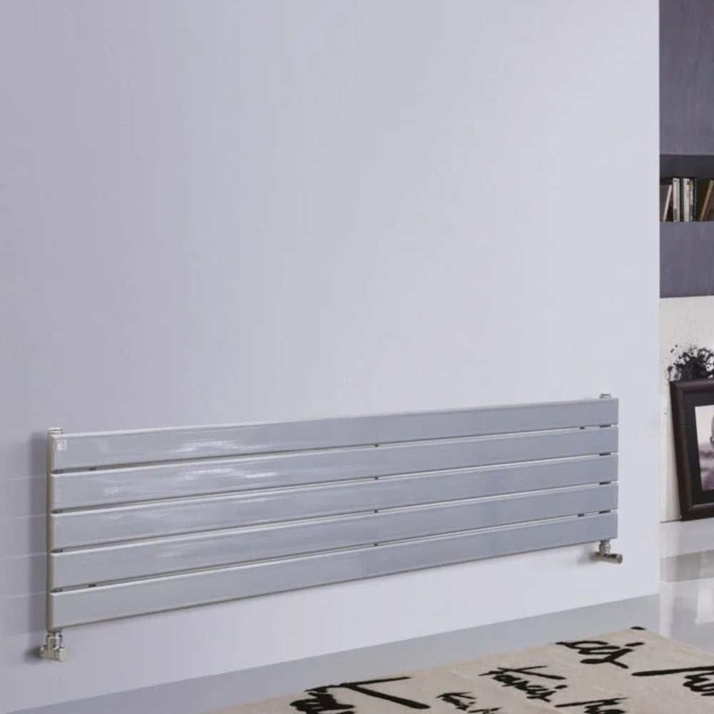 deltacalor modern white flyline horizontal hydraulic radiator