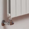 termoarredo idraulico singolo doppio bianco dettaglio valvola flyline deltacalor
