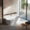 bathtub design acrylic white high gloss wall center meilin glass
