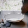 vasca da bagno freestanding design hardlite bianca dettaglio denver glass