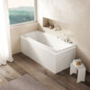 vasca idromassaggio a parete acrilico bianca skyfall bath glass