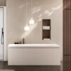 vasca idromassaggio a parete acrilico bianco opaco skyfall bath glass