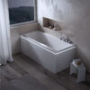 vasca idromassaggio a parete acrilico luce perimetrale skyfall bath glass