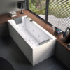 baignoire balnéo acrylique chromothérapie blanche eden glass
