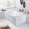 baignoire balnéo chromothérapie acrylique verre lis blanc
