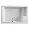 acrylic whirlpool tub detail freestanding nubea 185 glass