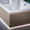 acrylic whirlpool tub panelling detail freestanding nubea 185 glass