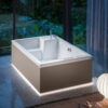 acrylic whirlpool tub freestanding paneling nubea 185 glass