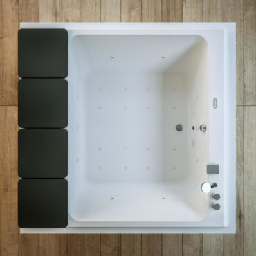 vasca idromassaggio freestanding acrilico dettaglio combi d bianca mawi glass