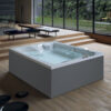 baignoire balnéo indépendante blanc combi d panels line duo glass