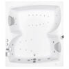 baignoire balnéo à poser blanche detail combi d panels line duo glass
