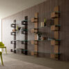 libreria living legno vetro design infinity compar