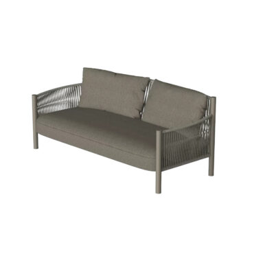 divano 2 posti seduta imbottita struttura metalllo corda frame out luxy