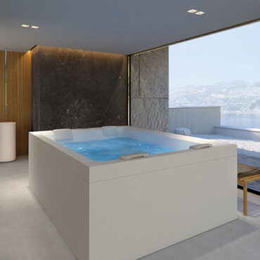 Freistehender Minipool mit Chromotherapie-Whirlpool jam 200 relax design