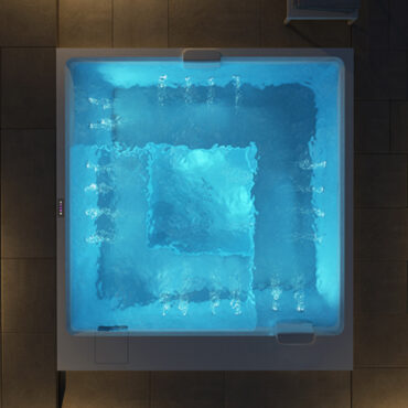 bain à remous en fibre de verre, chromothérapie, autoportante, stade 250, design relaxant