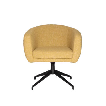 poltroncina girevole 4 gambe metallo imbottita living sea shell luxy