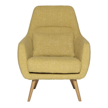 poltroncina lounge alta gambe in legno imbottita sea shell luxy