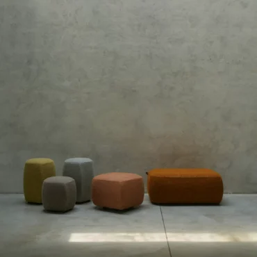 pouf de salon luxueux et coloré sea shell