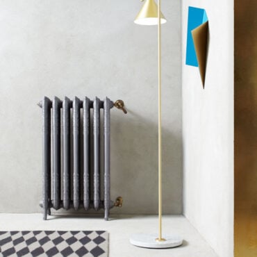 radiateur hydraulique baroque en fonte colorée rétro design caleido