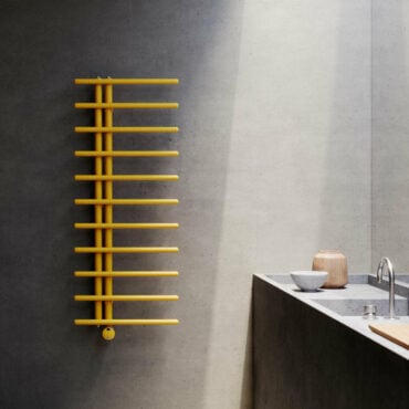 electric towel warmer tubular steel design peacock light caleido