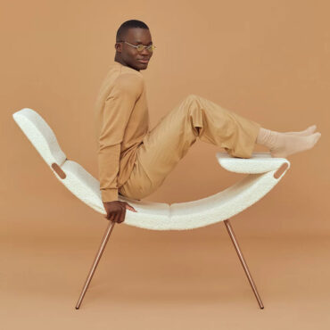clop luxy blanc galvanisé chaise design living rembourrée