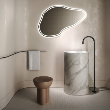led bathroom mirror linea organica 05 specchi sartoriali