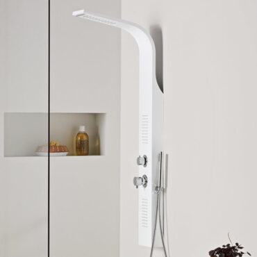 shower column aluminum colored white mixer shower head trend 2.0 agha