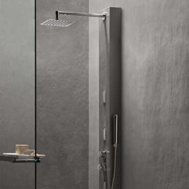 fiberglass shower column shower head thermostatic mixer line stone large agha