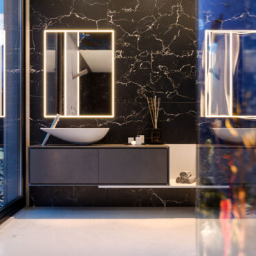 lavabo in corian con miscelatore lavabo alto monoforo pearl scull carimali