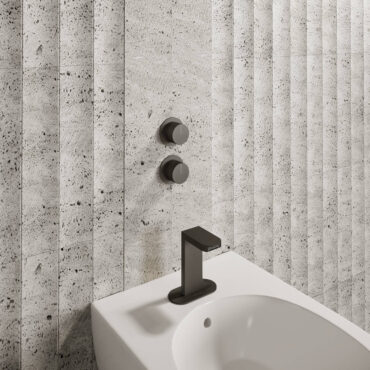 miscelatore bidet con comandi a parete gun metal qtime carimali