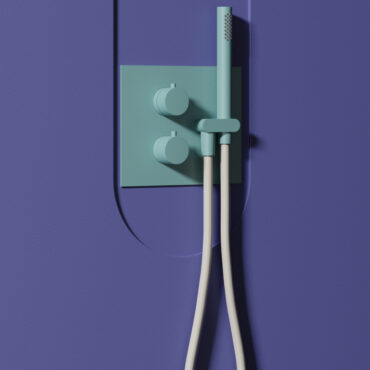 miscelatore doccia 2 vie con duplex pocket pastel blue il tondo carimali
